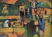 Wassily Kandinsky Arab Cemetery oil